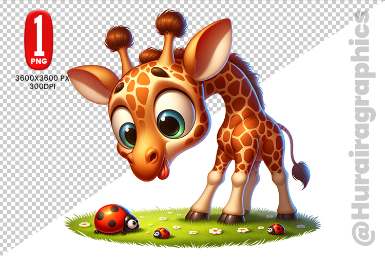 Girraffe Clipart - PNG File