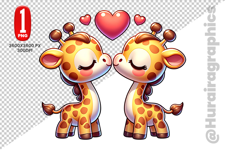 Girraffe Clipart - PNG File