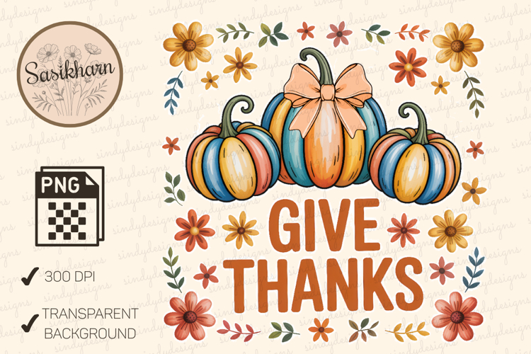 Thanksgiving Watercolor Clipart Image 9