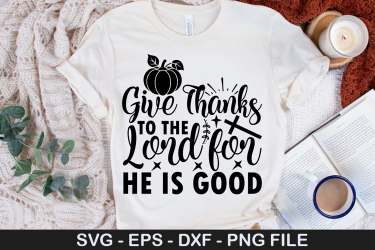 Give Thanks to the Lord for SVG - Boho Fall Christian Design