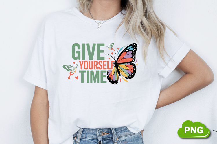 Give Yourself Time PNG, Butterfly PNG, Butterfly Clipart