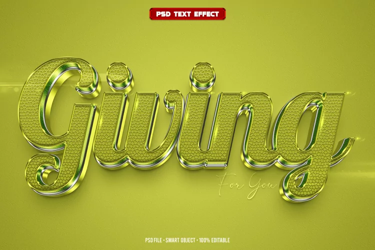 Giving 3D editable text effect