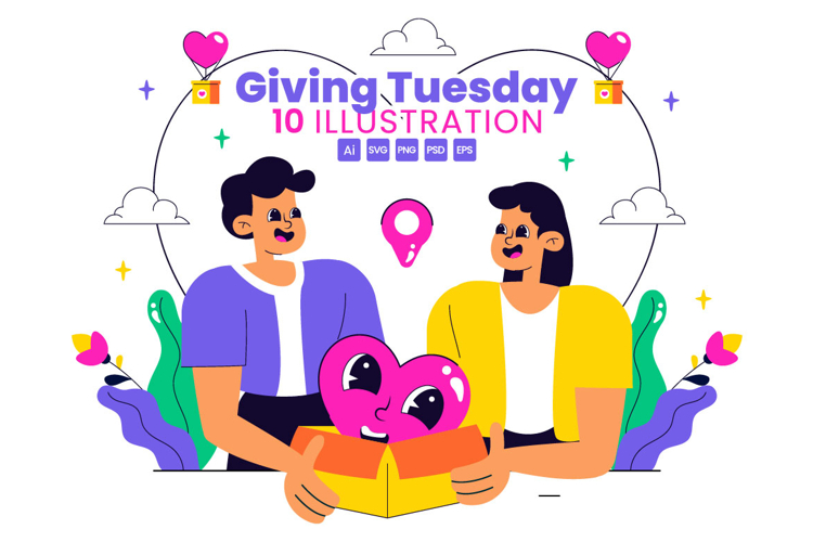 10 Happy Giving Tuesday Illustration