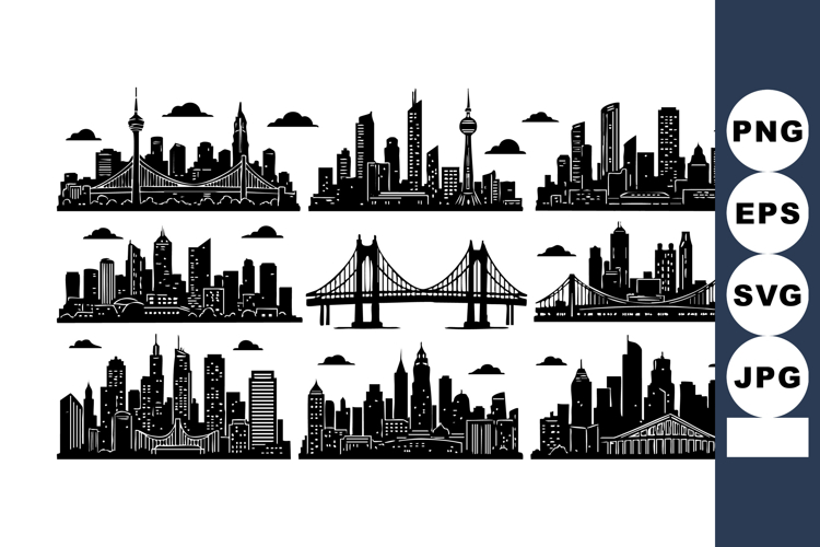 City Skyline Clipart Image 15