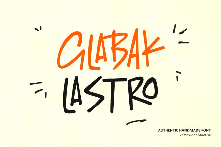 Glabak Lastro Authentic Handmade Font