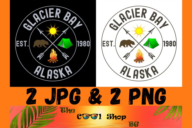 Glacier Bay National Park Png, Retro US National Park Shirt example image 1