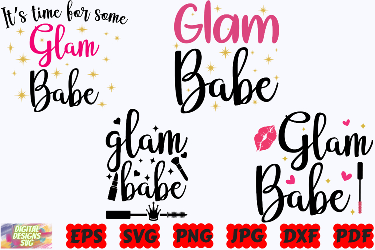 Glam Babe SVG | Glam SVG | Babe SVG | Makeup SVG |Beauty SVG