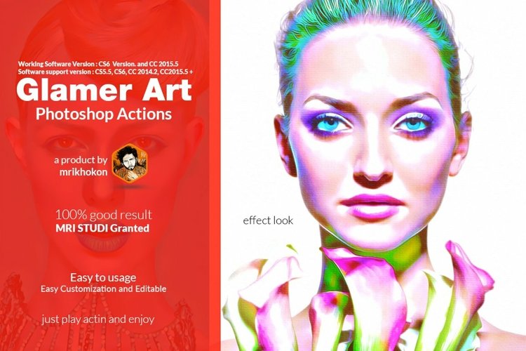 Glamour Photoshop Actions example image 1