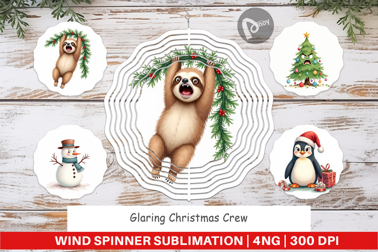 Wind Spinner Glaring Christmas Crew