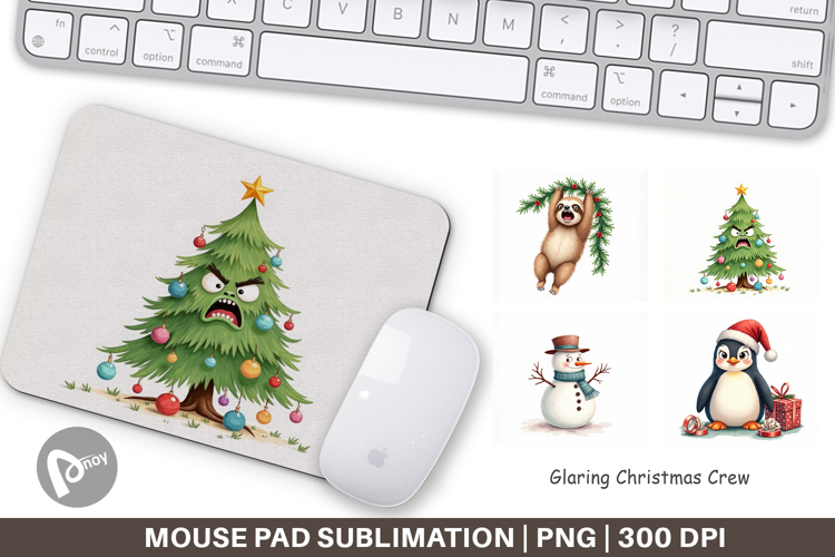 Mouse Pad Glaring Christmas Crew