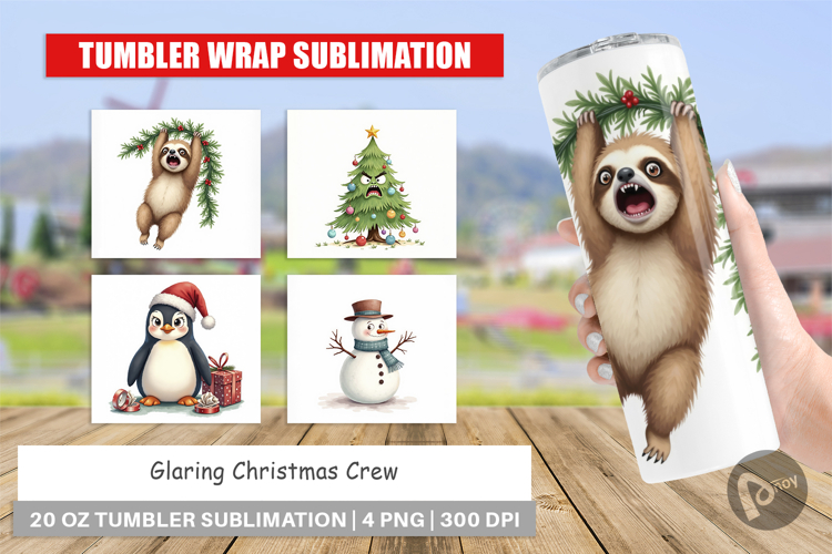 Tumbler Glaring Christmas Crew