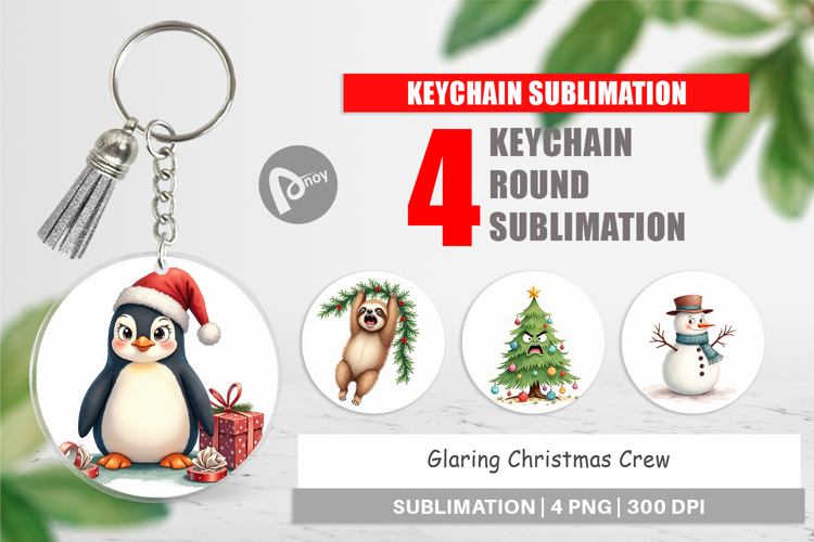 Keychain Glaring Christmas Crew