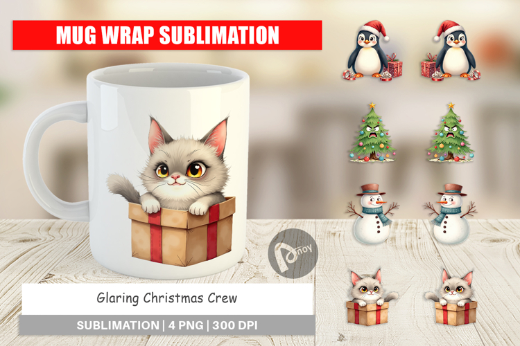 Mug Wrap Glaring Christmas Crew