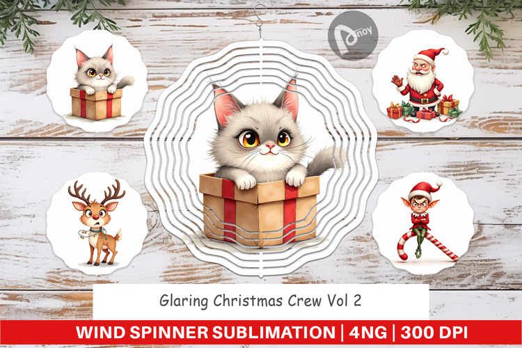 Wind Spinner Glaring Christmas Crew