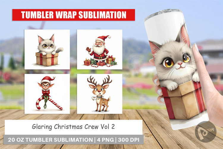 Tumbler Glaring Christmas Crew