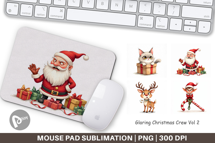 Mouse Pad Glaring Christmas Crew
