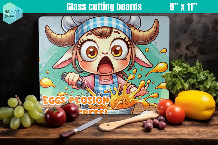 Funny farm animals | Glass Cutting Boards Kitchen
