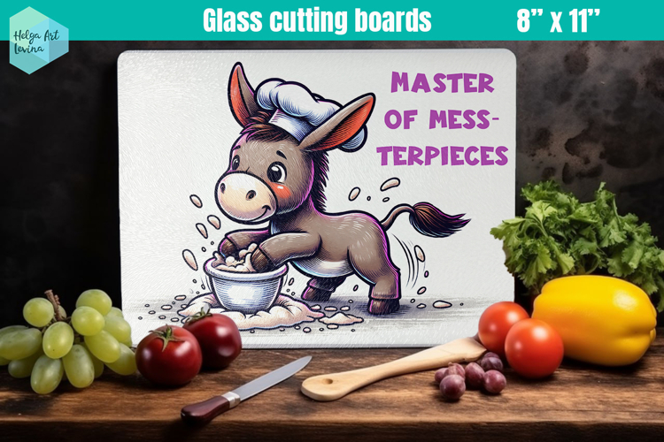 Funny farm animals | Glass Cutting Boards Kitchen
