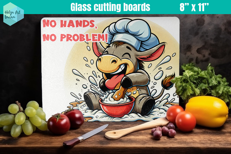 Funny farm animals | Glass Cutting Boards Kitchen
