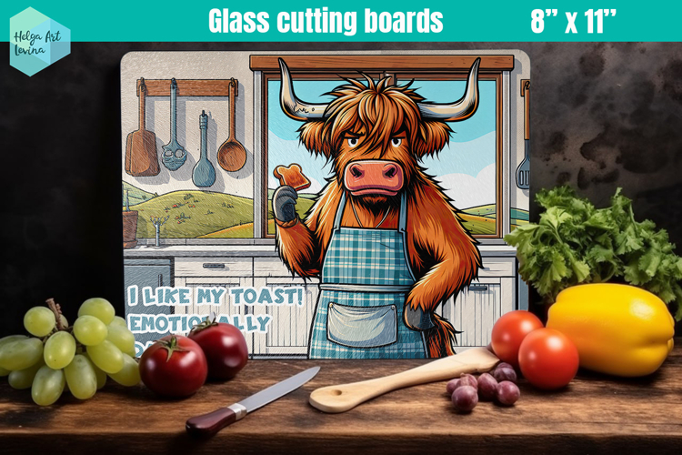 Funny farm animals | Glass Cutting Boards Kitchen