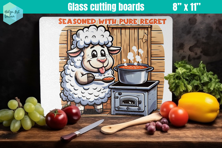 Funny farm animals | Glass Cutting Boards Kitchen