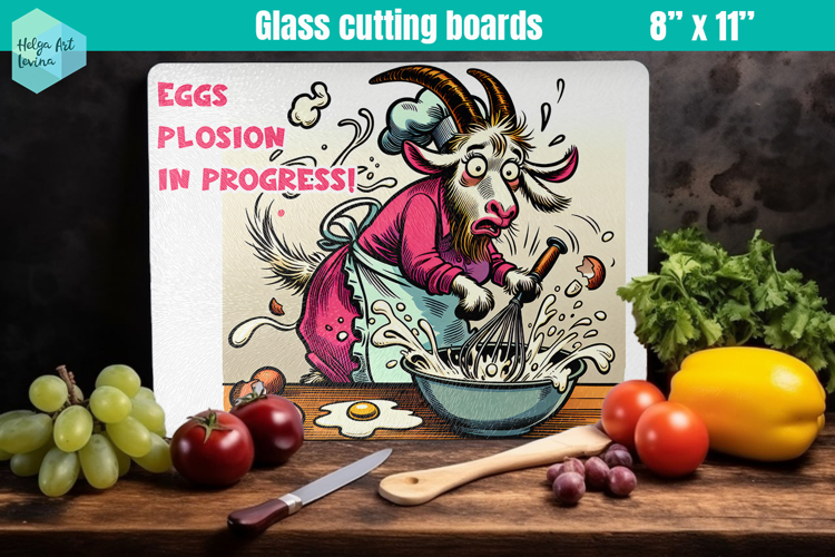 Funny farm animals | Glass Cutting Boards Kitchen