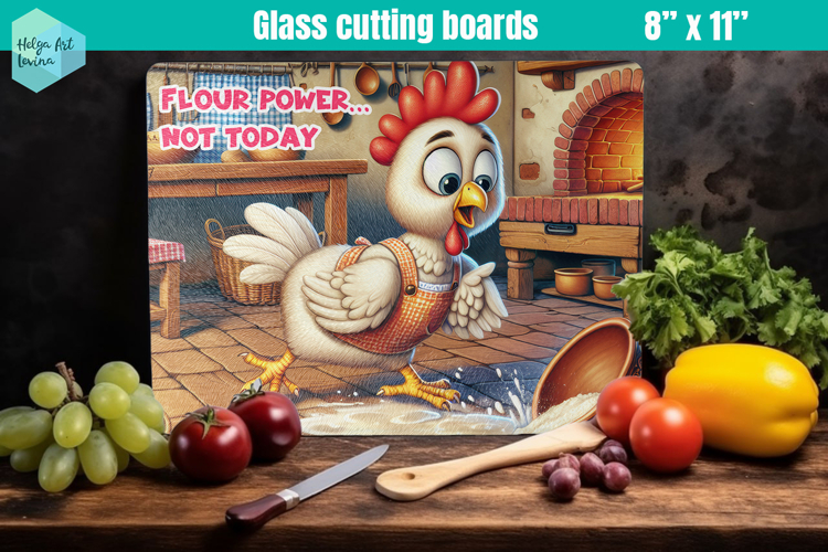 Funny farm animals | Glass Cutting Boards Kitchen