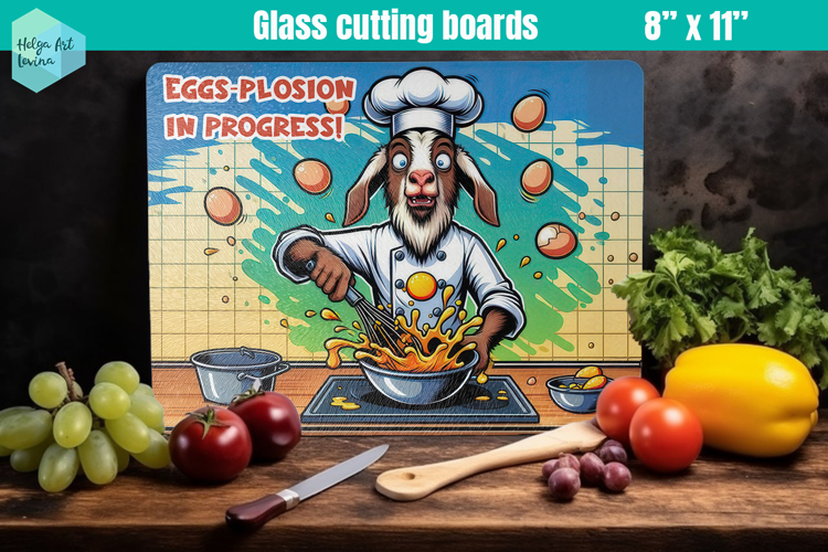 Funny farm animals | Glass Cutting Boards Kitchen