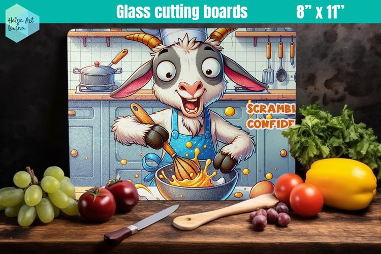 Funny farm animals | Glass Cutting Boards Kitchen