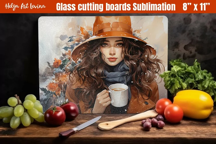 Christmas Glass Cutting Boards Kitchen