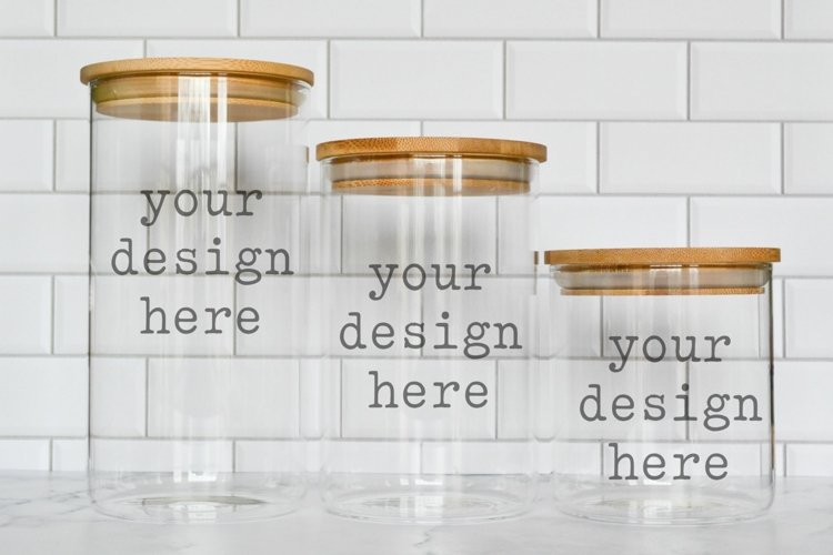 Canister Label Mockup|Stock Photo|Flat Lay|Kitchen Mockup