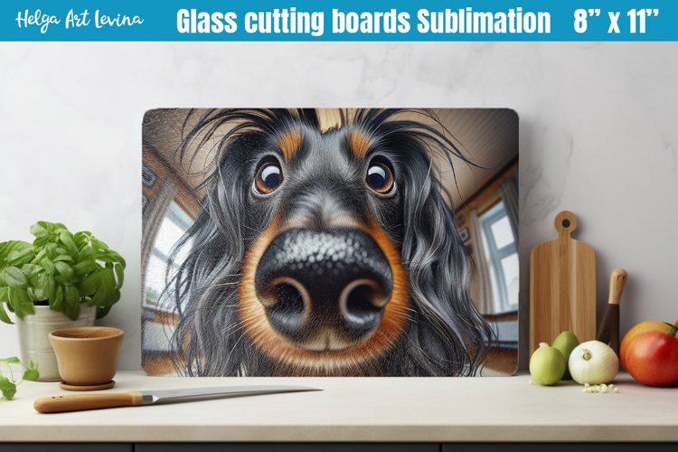 Glass Cutting Boards Kitchen Funny dog (3283553)