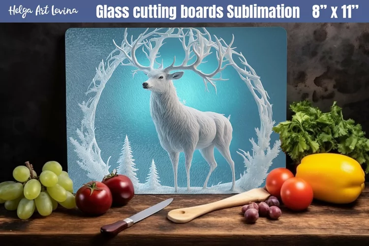 Christmas Glass Cutting Boards Kitchen
