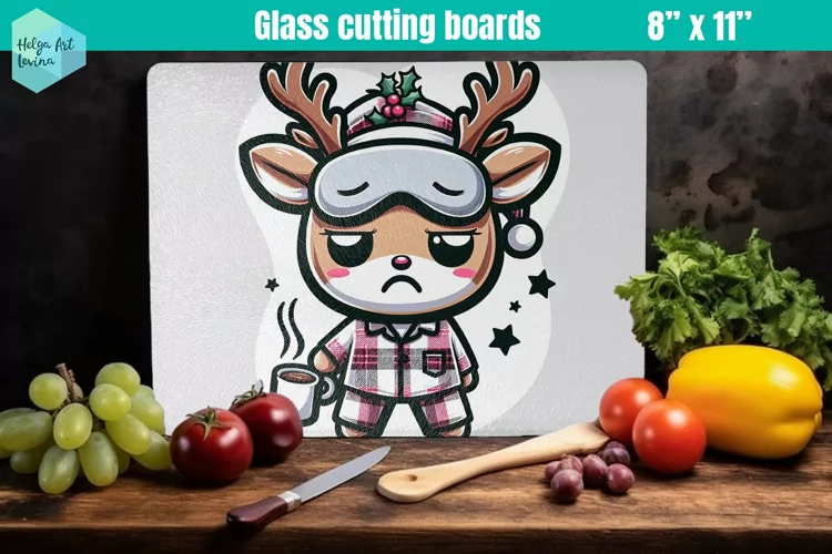 Grumpy animals Glass Cutting Boards Kitchen