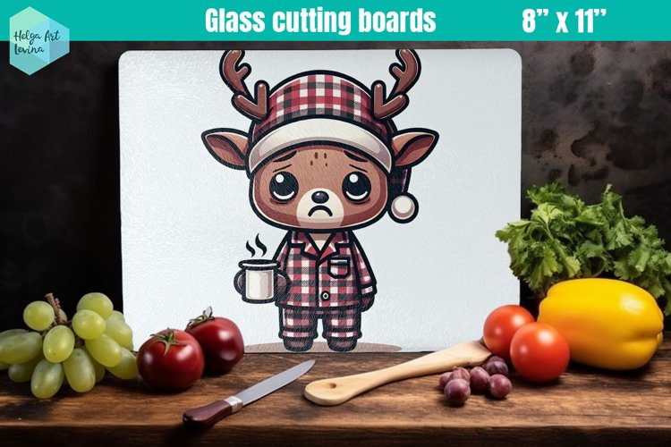 Grumpy animals Glass Cutting Boards Kitchen example image 1