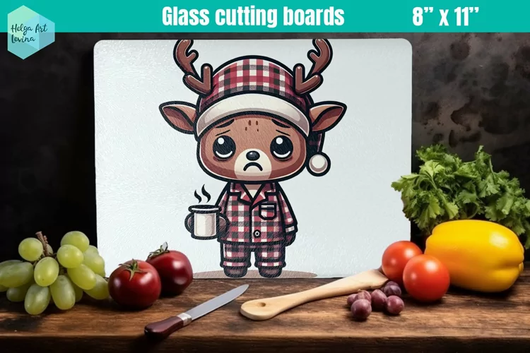 Grumpy animals Glass Cutting Boards Kitchen