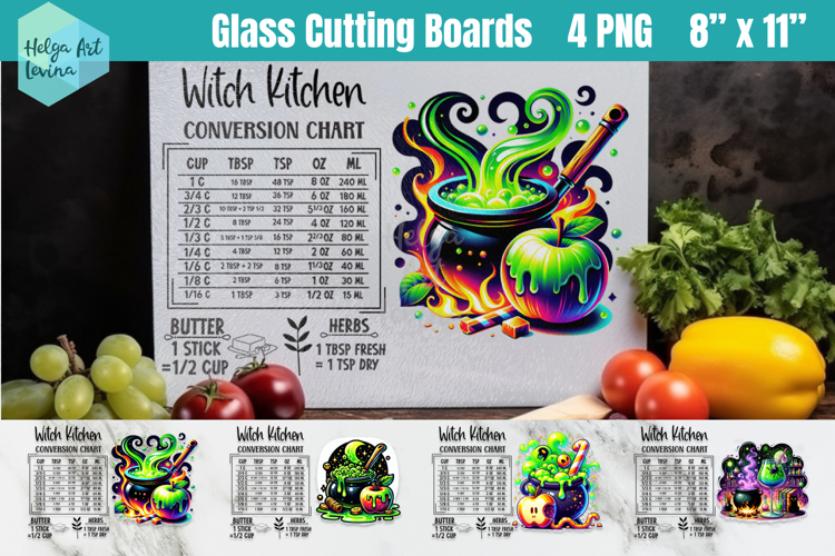Halloween Glass Cutting Boards Kitchen