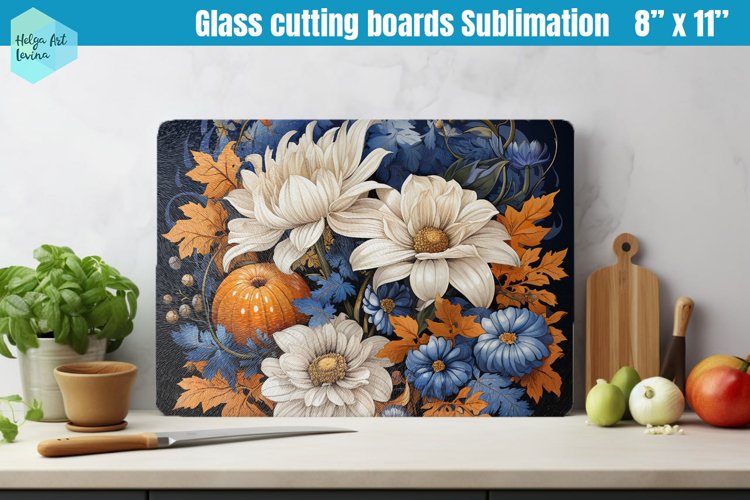 Pumpkin Glass Cutting Boards Kitchen