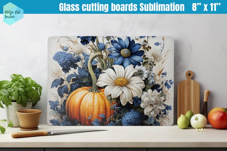 Pumpkin Glass Cutting Boards Kitchen