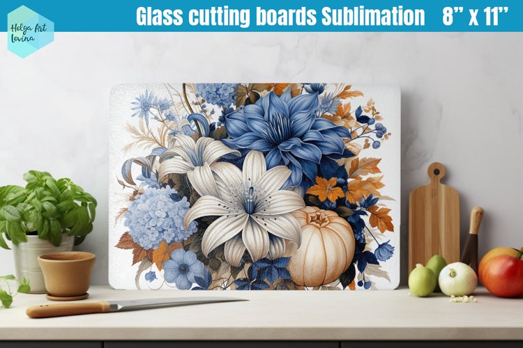 Pumpkin Glass Cutting Boards Kitchen