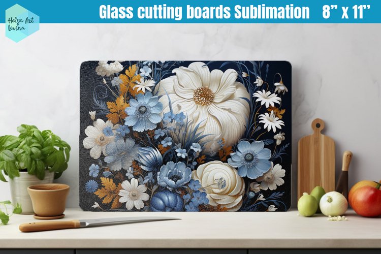 Pumpkin Glass Cutting Boards Kitchen