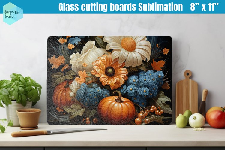 Pumpkin Glass Cutting Boards Kitchen