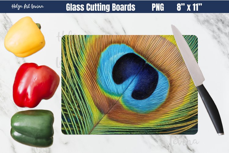 Peacock Glass Cutting Boards | Kitchen Chopping Board
