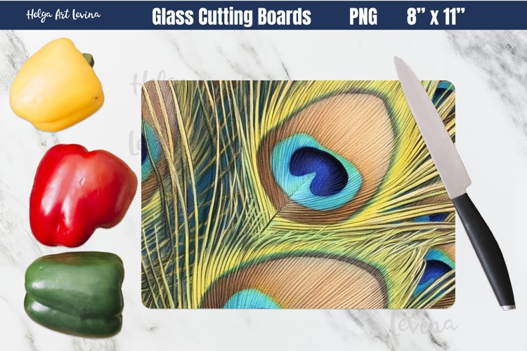 Peacock Glass Cutting Boards | Kitchen Chopping Board