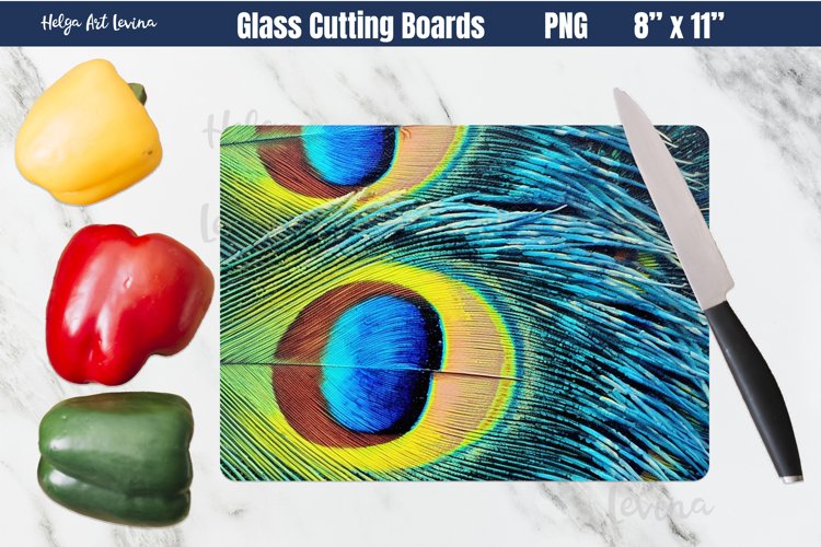 Peacock Glass Cutting Boards | Kitchen Chopping Board