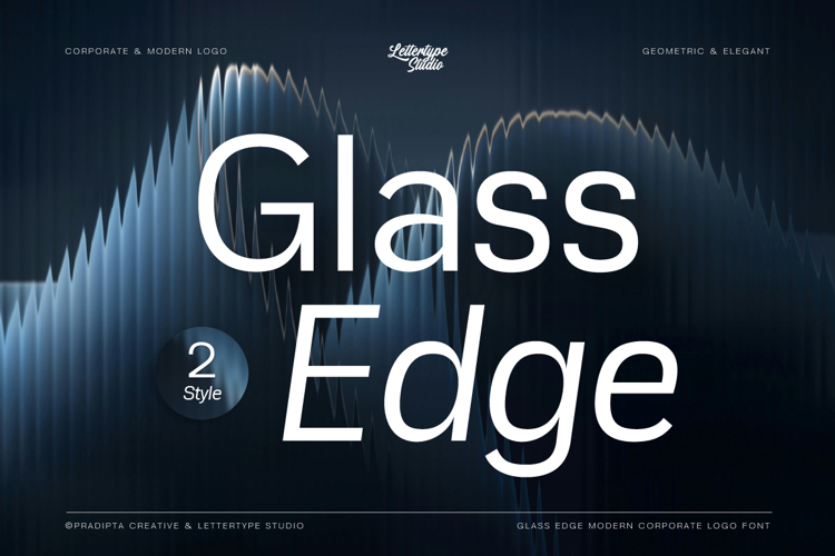Glass Edge Modern Corporate Logo