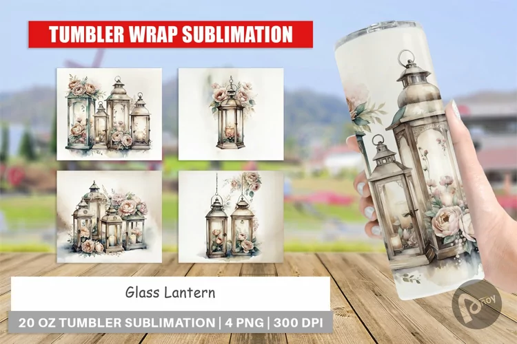 Tumbler Wrap Glass Lantern