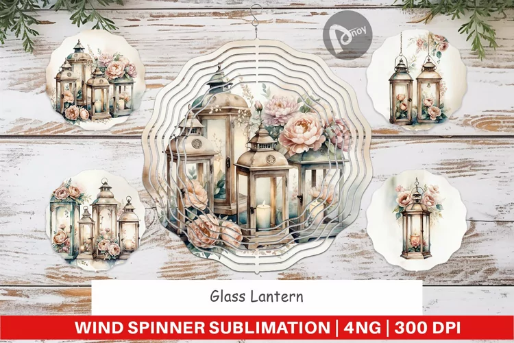Wind Spinner Glass Lantern