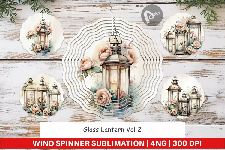 Wind Spinner Glass Lantern