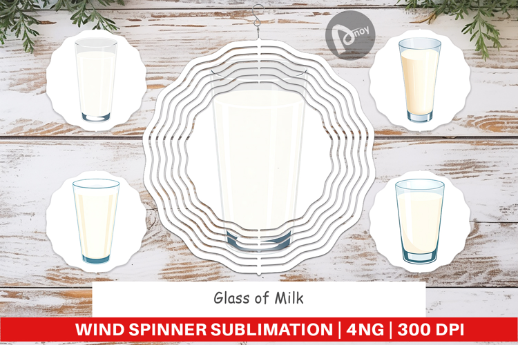 Wind Spinner Glass of Milk